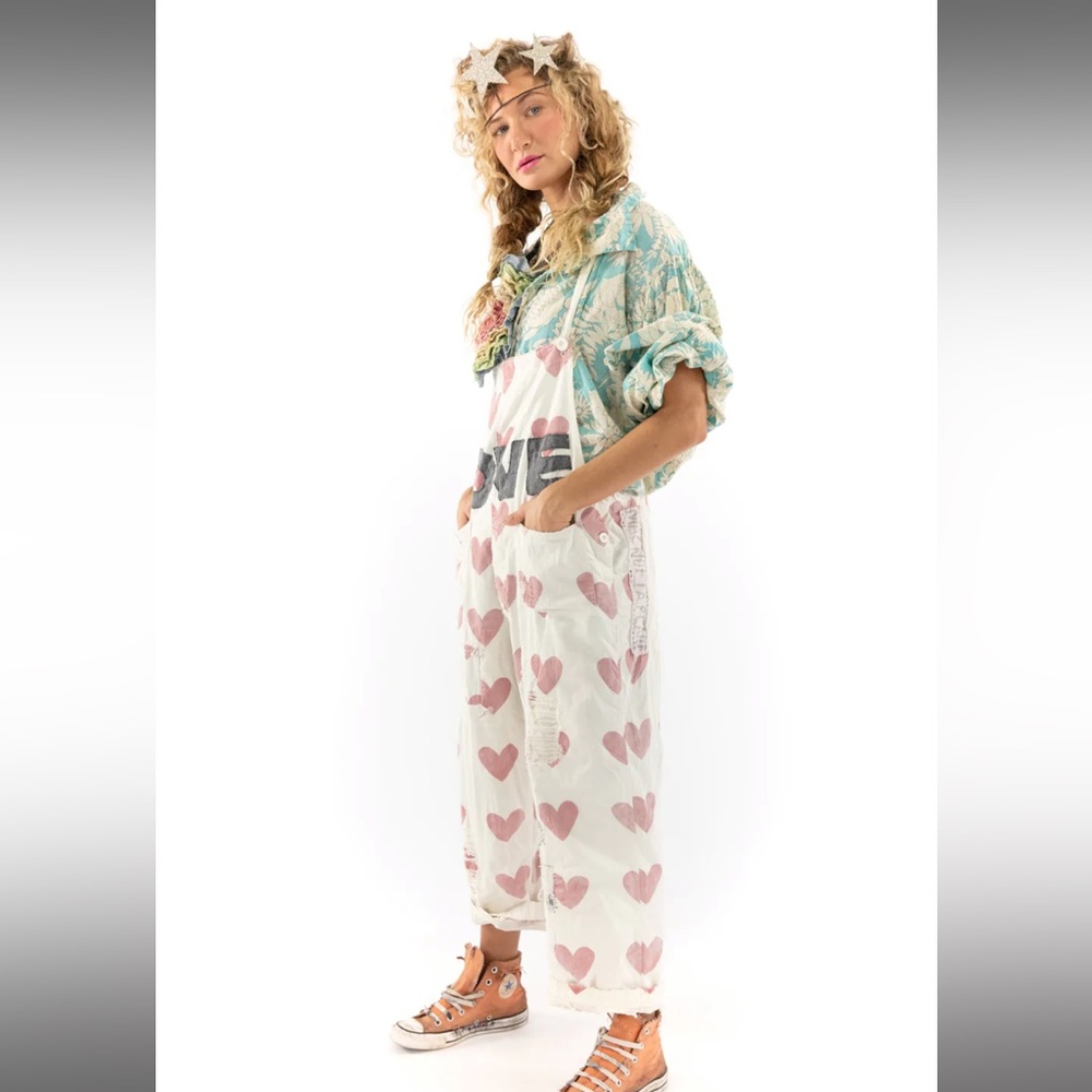 Magnolia Pearl Pink Heart Overalls